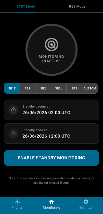 STBY Mode Screenshot (Dark)